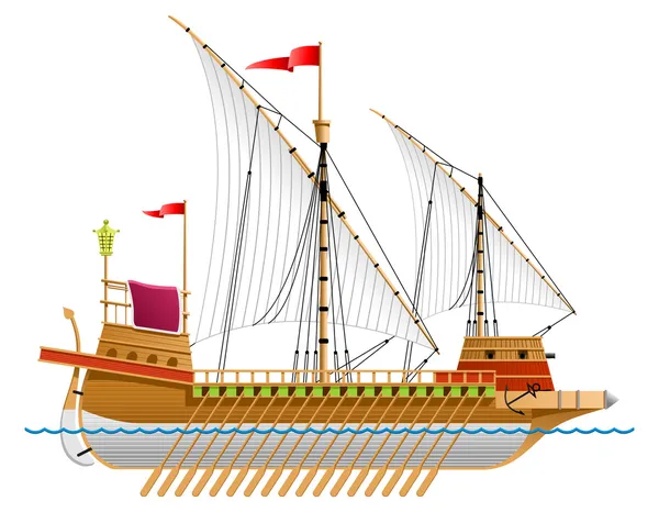 ガレー船 — ストックベクタ