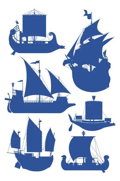 Парусные корабли — стоковый вектор