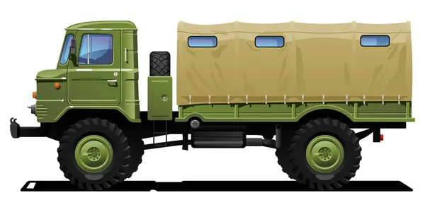 Militaire vrachtwagen — Stockvector