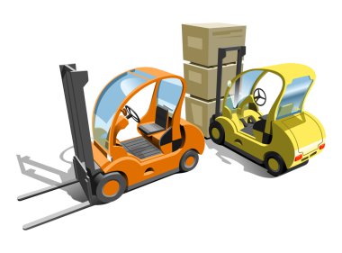 Forklift clipart