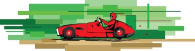 Old sports car clipart