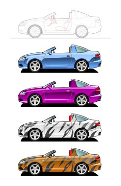 Vector illustration of targa clipart