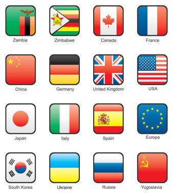 Flag icon set (part 13) clipart