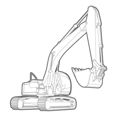 Excavator clipart