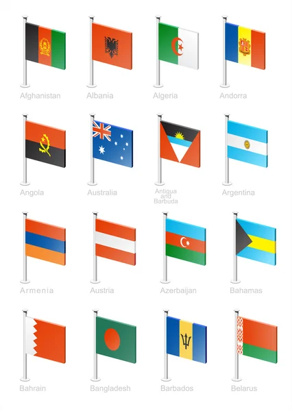 Jeu d'icônes du drapeau (partie 1 ) — Image vectorielle