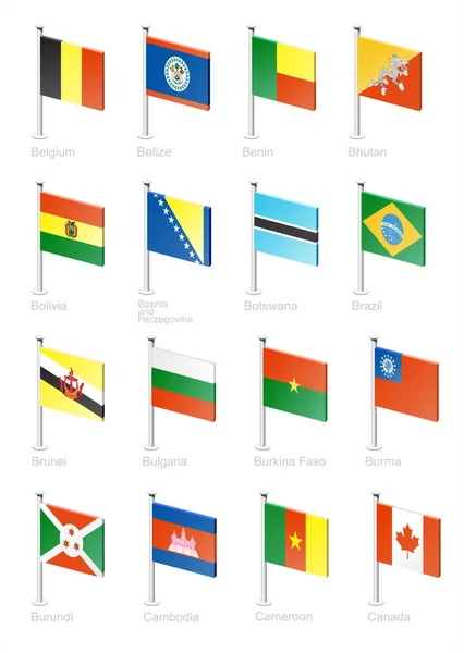Conjunto de ícones de bandeira (parte 2 ) — Vetor de Stock