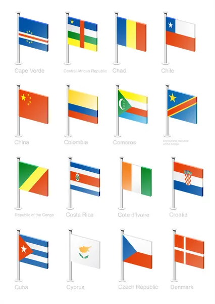 Conjunto de iconos de bandera (parte 3 ) — Vector de stock