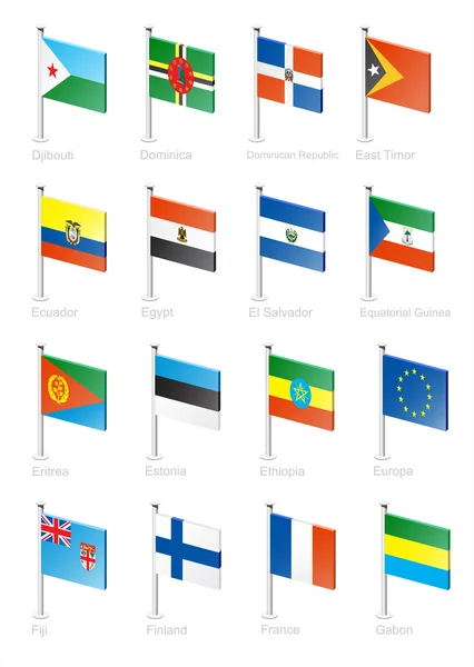 Conjunto de ícones de bandeira (parte 4 ) — Vetor de Stock