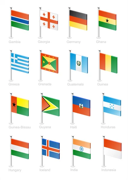 Jeu d'icônes du drapeau (partie 5 ) — Image vectorielle