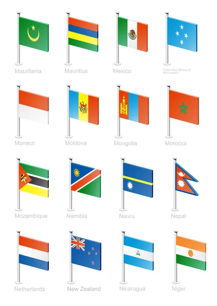 Ensemble d'icônes du drapeau (partie 8 ) — Image vectorielle