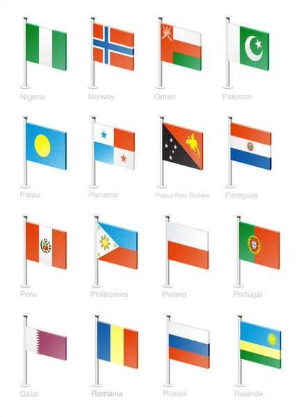 Conjunto de ícones de bandeira (parte 9 ) — Vetor de Stock