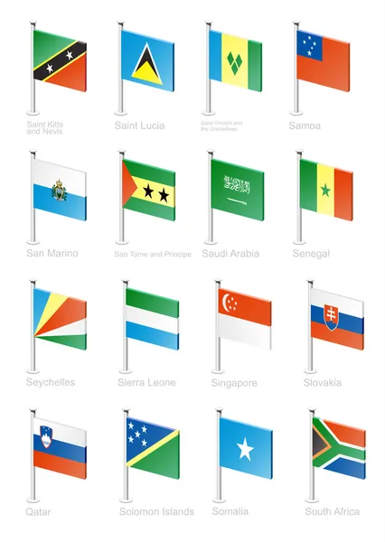 Conjunto de ícones de bandeira (parte 10 ) — Vetor de Stock