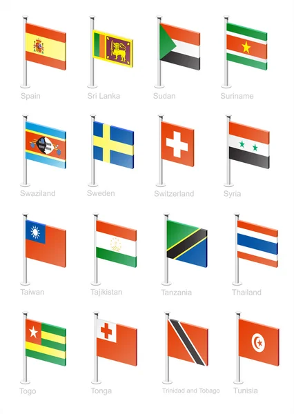 Conjunto de ícones de bandeira (parte 11 ) — Vetor de Stock
