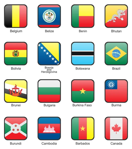 Ensemble d'icônes du drapeau (partie 2 ) — Image vectorielle
