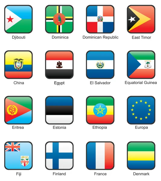 Ensemble d'icônes du drapeau (partie 4 ) — Image vectorielle