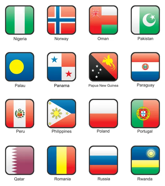 Ensemble d'icônes du drapeau (partie 9 ) — Image vectorielle
