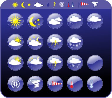 Weather icons clipart