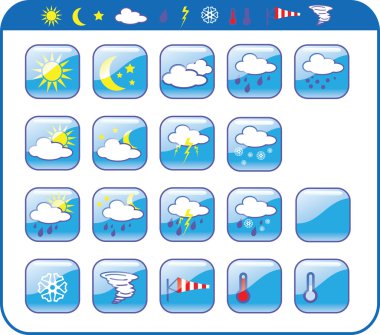 Weather icons clipart