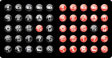 Web and internet icons clipart