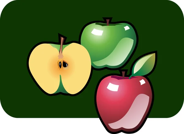 Icono de manzanas — Archivo Imágenes Vectoriales