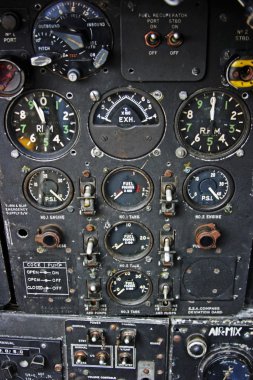 Engineers Control Panel from Canberra Aircraft clipart