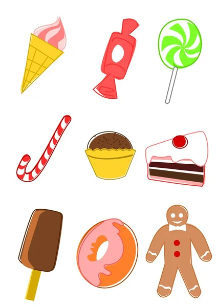 Stock vector Collection of candy icons