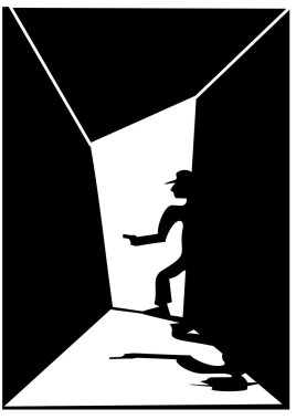 Gangster silhouette clipart