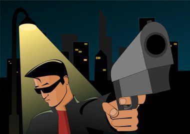 Night robbery clipart