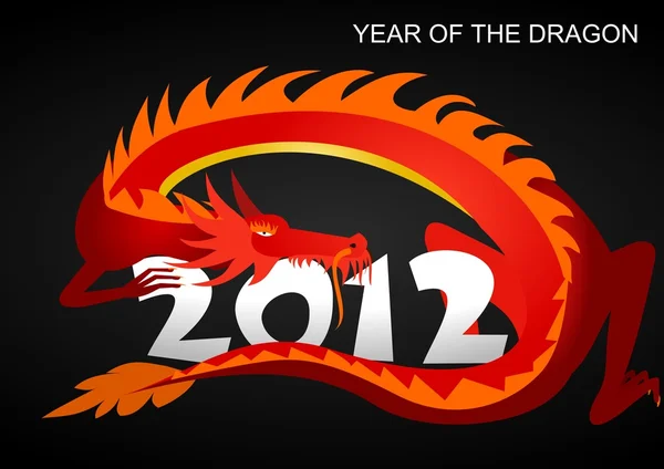 2012: rok draka — Stockový vektor