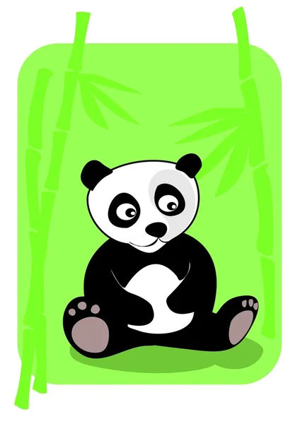 Panda na floresta de bambu — Vetor de Stock
