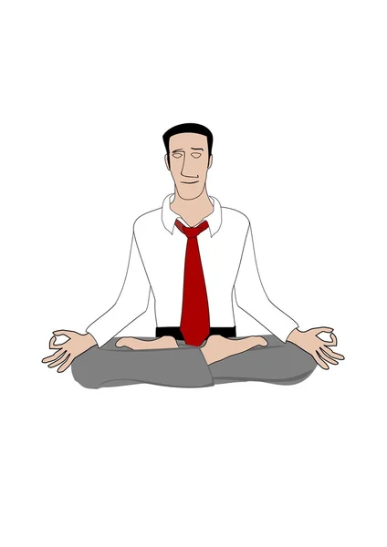 Office yoga — Stock Vector
