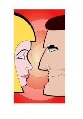 Man and woman clipart