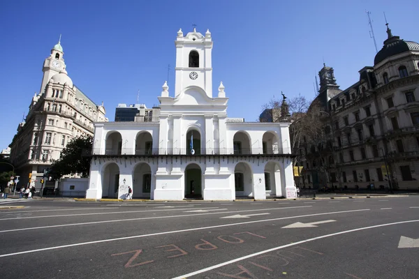 Il Cabildo in Piazza Maggio (Plaza de Mayo) a Buenos Aires, Argentina — Foto Stock