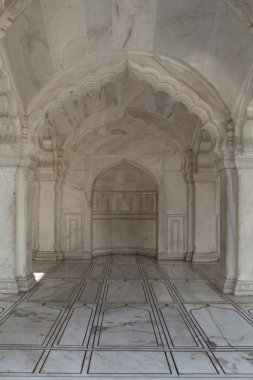 agra - Hindistan'ın agra fort beyaz mermer salonda