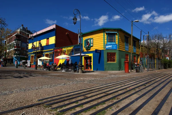 Casas coloridas em La Boca em Buenos Aires - Argentina — Fotografia de Stock