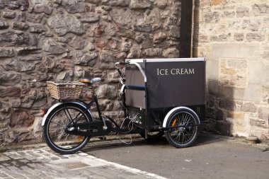 Ice Cream Cart With Bicycle clipart