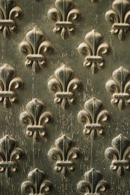 Fleur de Lis Pattern On Door clipart