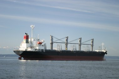 Cargo Freigher At Anchor clipart