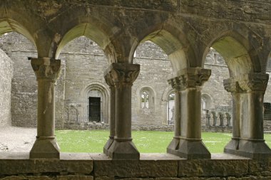 Ancient Abbey Cloisters clipart