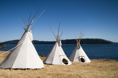 Three Teepees Together clipart