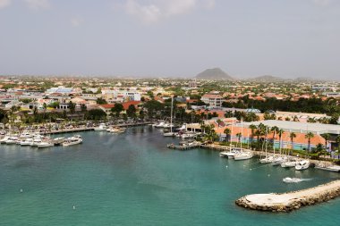 Tropical Harbor On Aruba clipart