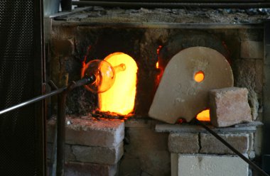 Blowing Glass and Furnace clipart