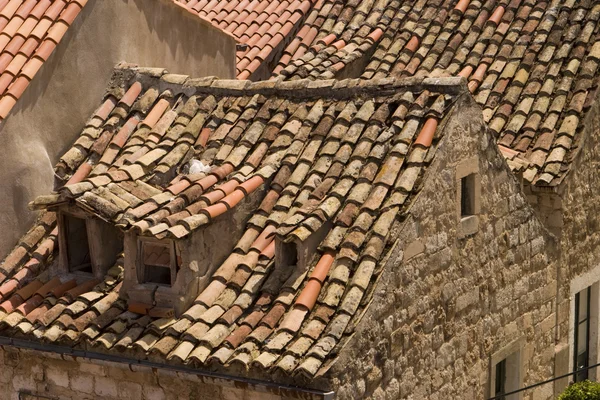 Střechy v Dubrovníku — Stock fotografie