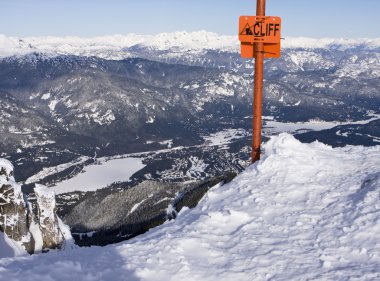 Cliff Sign At Whistler clipart
