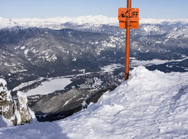 Cliff Sign At Whistler — Stock Photo, Image