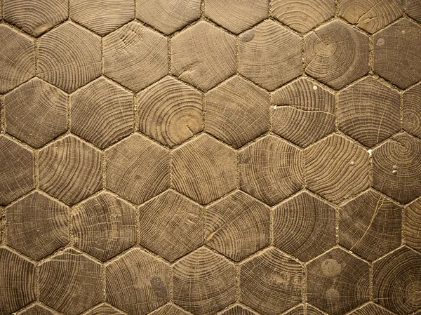 나무 육각 패턴 — 스톡 사진