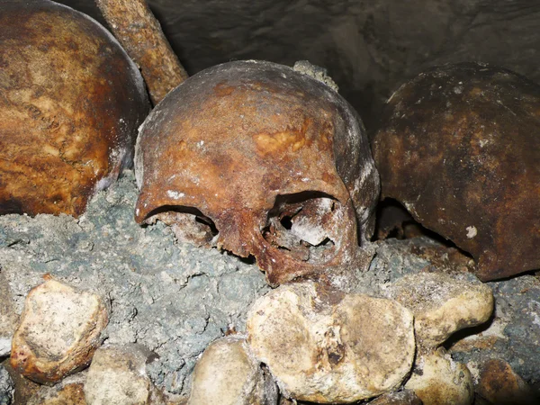 Catacomben schedel — Stockfoto