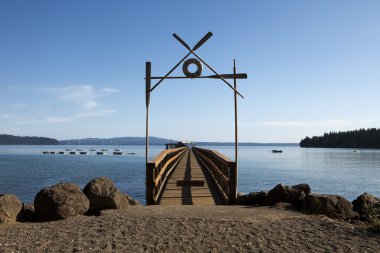 Boat Dock At Summer Camp clipart