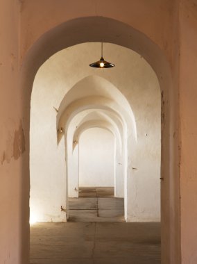 Hallway With Several Arches clipart