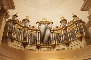 Pipe Organ In Cathedral clipart